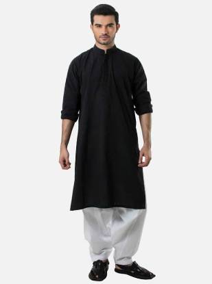 Black Kurta Embroidered Kurta Shalwar Suits San Diego California CA USA