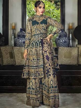 Partywear Anarkali Suits Partywear Sharara Suits Novi Michigan USA Online Store HSY Studio
