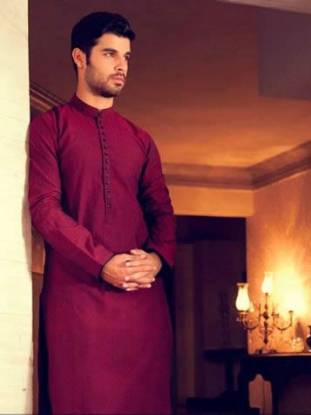 Dark Scarlet Kurta Shalwar Suit for Mens UK USA Canada Australia Saudi Arabia New Zealand Norway