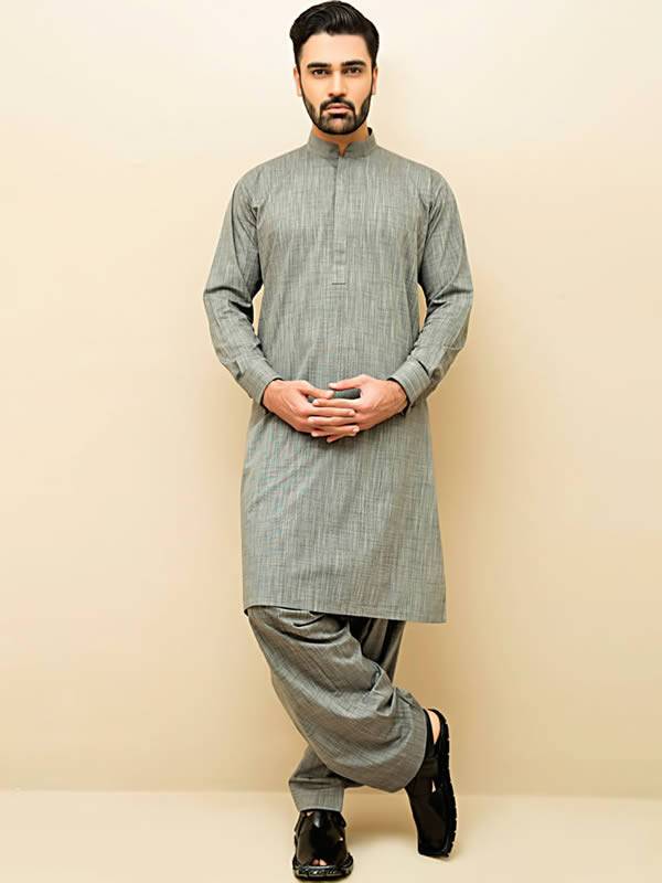 Exceptional Mens Kurta Suits Atlanta Georgia USA in Ash Grey Desiginer Kurta Designs