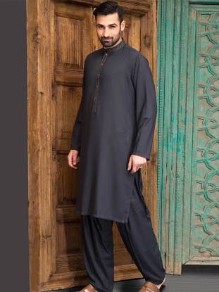 Mesmerizing Payne's grey Color Desiginer Kurta Suit Bellerose New York NY US Indian Desiginer Kurta