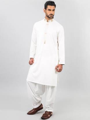 Glowing White Embroidered Kurta for Eid Saddle River New Jersey NJ USA Designer Men Kurta