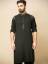 Supremely Stylish Embroidered Kurta Newark New Jersey NJ US Black Color Traditional Kurta