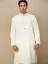 Cream Color Embroidered Eid Kurta Suit for Mens Oak Tree Road New York NY US Pakistani Kurta Suits