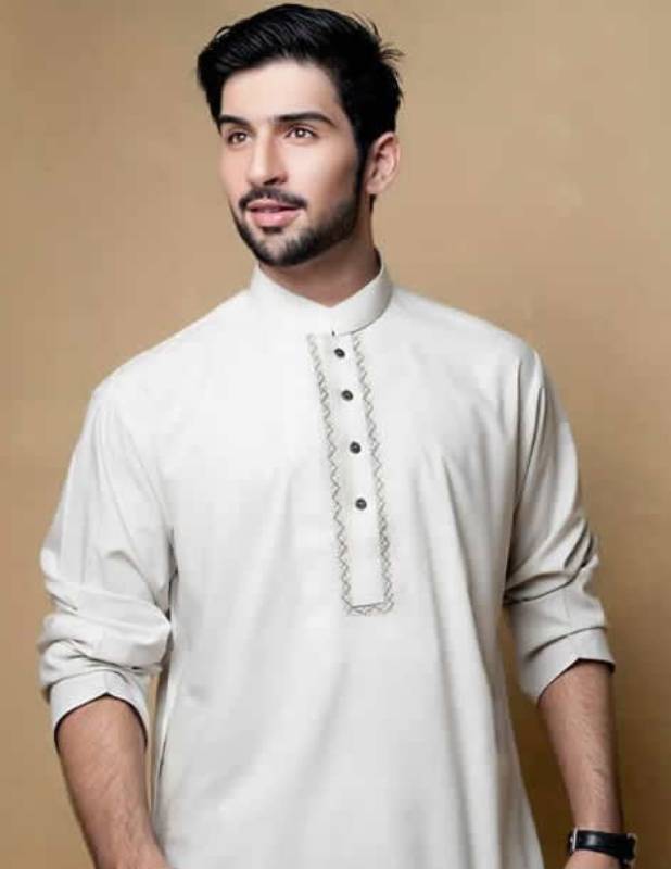 Modish Embroidered Kurta Suit for Mens Oslo Norway Bonanza Men Collection