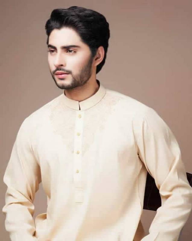 Fabulous Embroidered Kurta Shalwar Green Street UK Suit for Mens Kurta Shalwar Suits for Eid
