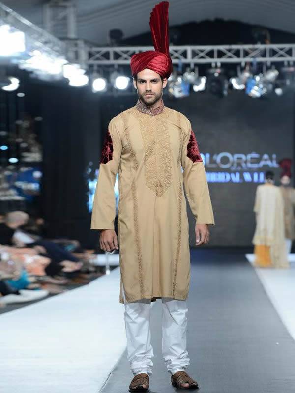 Smart Looking Kurta Fahad Hussayn Men Collection 2014