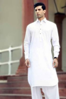 Smart Looking White Kurta Collection Beverly Hills Kurta for Eid
