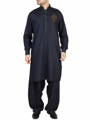 Men's Formal Kurta Oslo Norway Navy Kurta Designs Pakistan India