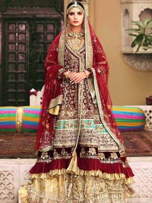 Bridal Angrakha Lehenga Asifa Nabeel Bridal Lehenga Angrakha Bridal