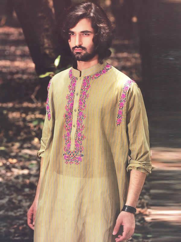 Punjabi Kurta Suits, Eid Kurtas Pakistan, Men's Kurta For Eid, Umer Saeed Kurta Collection 2011