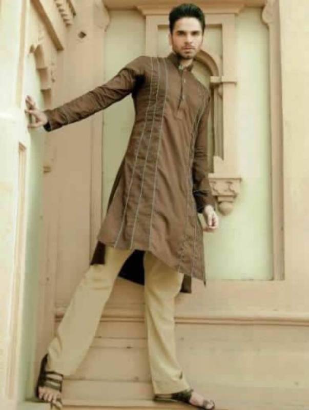 Pakistani Men's Shalwar Kameez, Men Designer Clothes, Amir Adnan Kurta, Junaid Jamshed Kurta