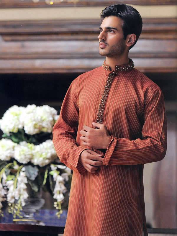 Hand Embroidered Kurta, Bridal Salwar Kameez, Designer Men's Suit, Indian Pakistani Shalwar Kameez