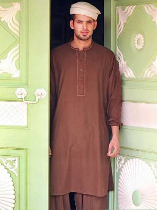 Hand Embroidered Kurta, Bridal Salwar Kameez, Designer Men's Suit, Indian Pakistani Shalwar Kameez