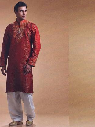 hand embroidered kurta, silk embroidered kurta, kurta sherwani, designer kurta, mens kurta