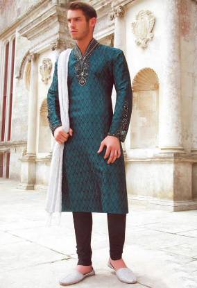 hand embroidered kurta, silk embroidered kurta, kurta sherwani, designer kurta, mens kurta