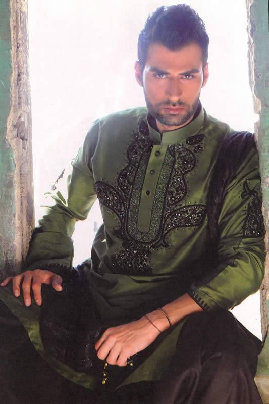 hand embroidered kurta, silk embroidered kurta, kurta sherwani, designer kurta, mens kurta