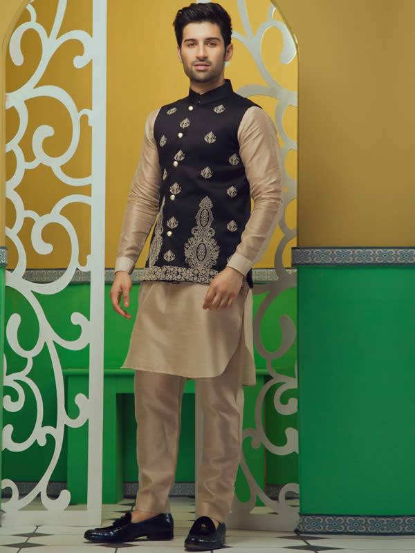 Black Nehru Jackets with Kurta Pajama UK USA Canada Designer Nehru Jackets