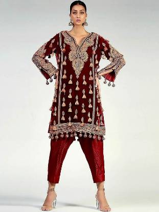 Latest Velvet Suits, Velvet Suits Online, Velvet Suits Pakistan, Designer Velvet Suits, Embroidered Velvet Suits