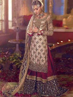 Gharara for Wedding, Gharara for Wedding Fairfax, Gharara for Wedding Maryland, Gharara for Wedding USA, Pakistani Designer Gharara, Gharara Suits, Pakistani Wedding Dresses