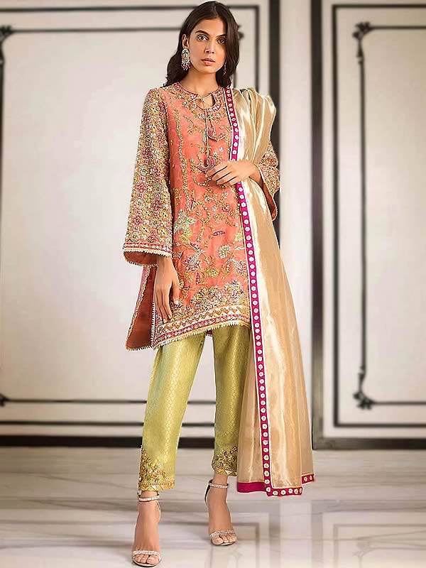 Buy Indian Pakistani Party Dresses-Designer Wedding Party Frock -Indian Pakistani  Party … | Pakistani formal dresses, Pakistani wedding outfits, Party wear  dresses