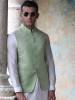 Light Green Embroidered Waistcoat Newport News Virginia USA Designer Waistcoats for Groom