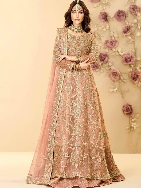 Bridal Pishwas with Lehenga UK USA Canada Mehdi Bridal Pishwas Dresses