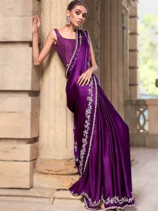 Pakistani Designer Saree Seattle Washington USA Nida Azwar Saree Collection