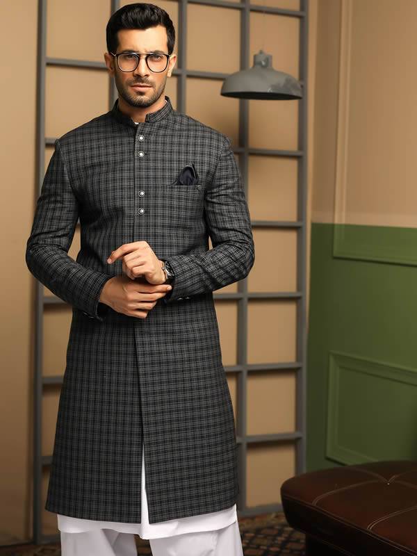 Gorgeous Jamawar Mens Sherwani Coventry UK Wedding Sherwani