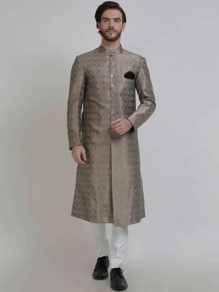 Good Looking Mens Jamawar Sherwani Soho Road UK Traditional Sherwani