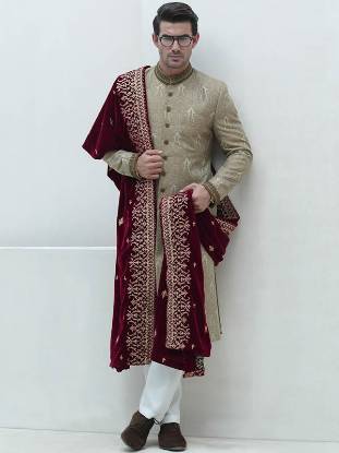 Stylish Embroidered Mens Sherwani Southall UK Indo Western Sherwani