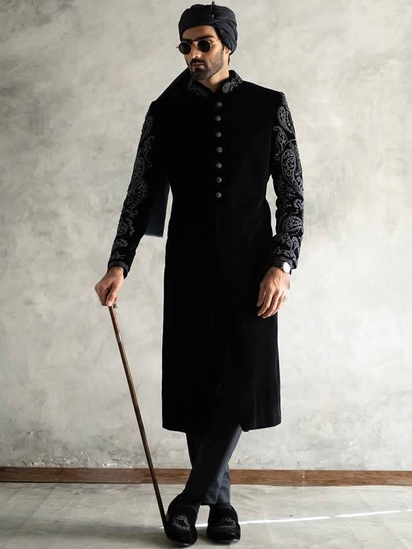 Awesome Velvet Sherwani Suits Oxford England UK Sherwani Dresses