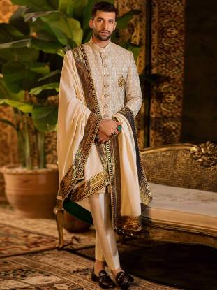 Jamawar Embroidered Sherwani Newcastle England UK Jamawar Sherwani