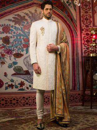 Amazing Wedding Sherwani Suits Ras Al-Khaima UAE Off White Sherwani