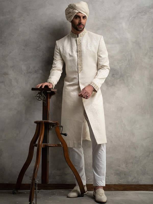 Beautiful Jamawar Sherwani Suits Richmond Hill New York NY US Mens Sherwani