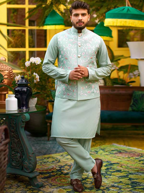 Embroidered Eid Waistcoats Dorchester London UK Mens Waistcoats Suit for Mehndi