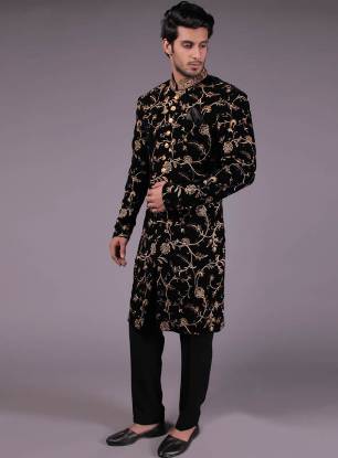 Classy Bespoke Sherwani For Groom Barking London UK Embroidered Sherwani