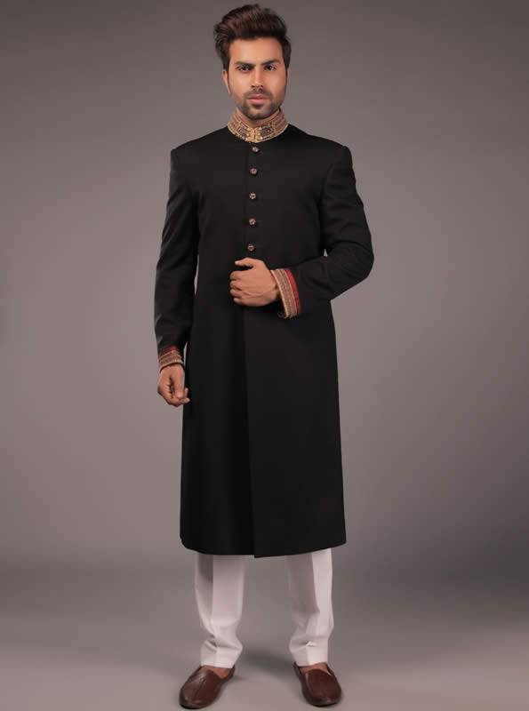 Beautiful Black Sherwani Aberdeen London UK Pakistani Menswear
