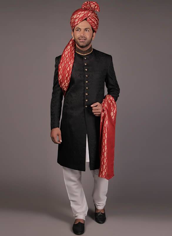 Traditional Jamawar Groom Sherwani Milton London UK Sherwani Designs