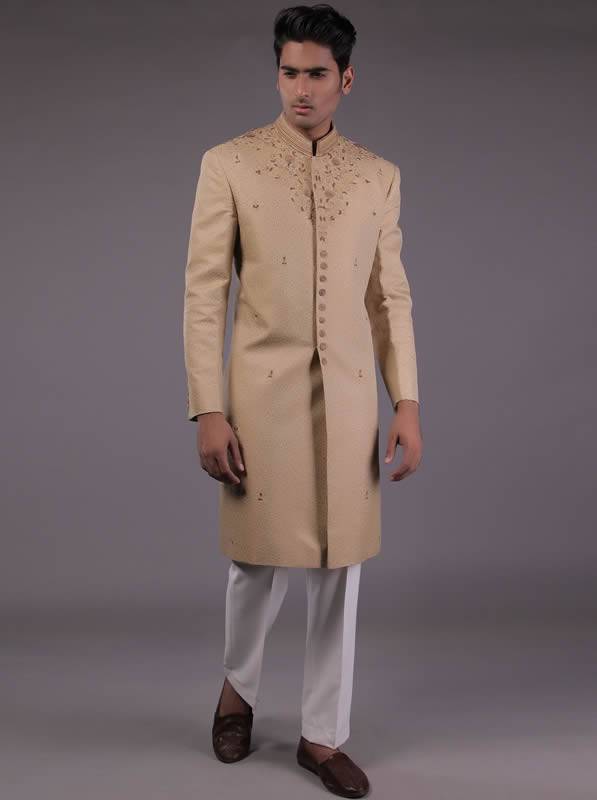 Traditional Jamawar Groom Sherwani Southall London UK Traditional Sherwani