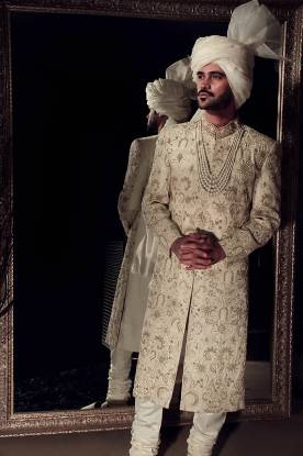 Attractive Raw Silk Sherwani Illinois Chicago Sherwani USA