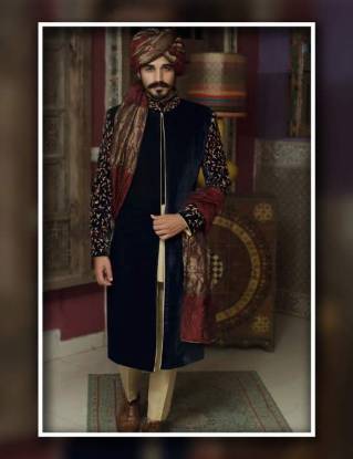 Smart Looking Velvet Sherwani Los Angeles California Pakistani Sherwani