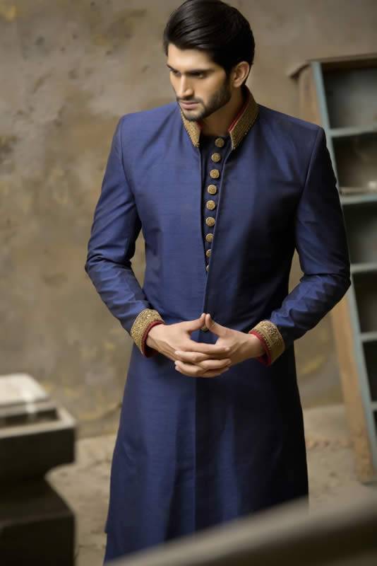 Smart Looking Raw Silk Sherwani Houston Texas Dallas Mens Collection 2018