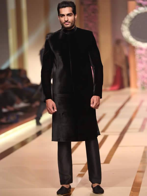 Beautiful Velvet Black Sherwani Sydney Australia Mens Collection 2018