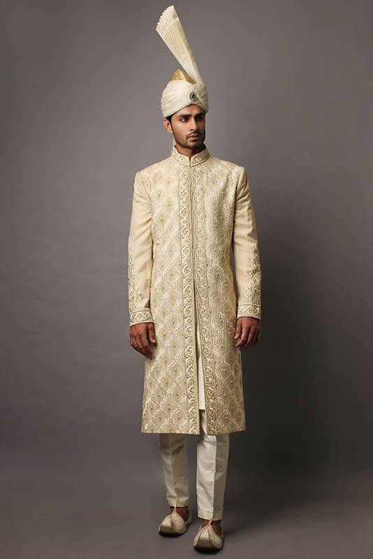 Outstanding Groom Sherwani Suits in Raw Silk Oslo Norway Mens Collection 2018