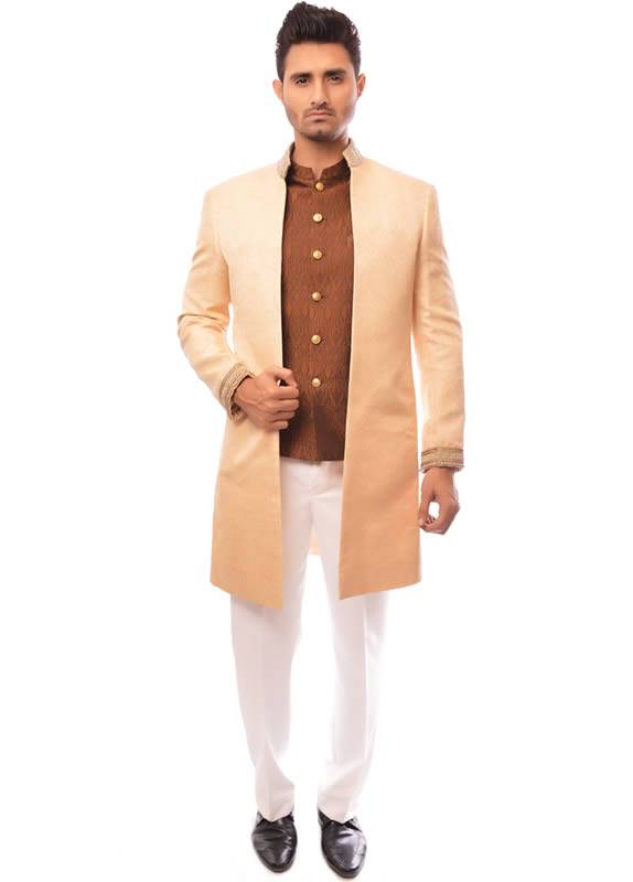 Exclusive Jamawar Sherwani for Groom New York City Brooklyn Mens Collection 2018