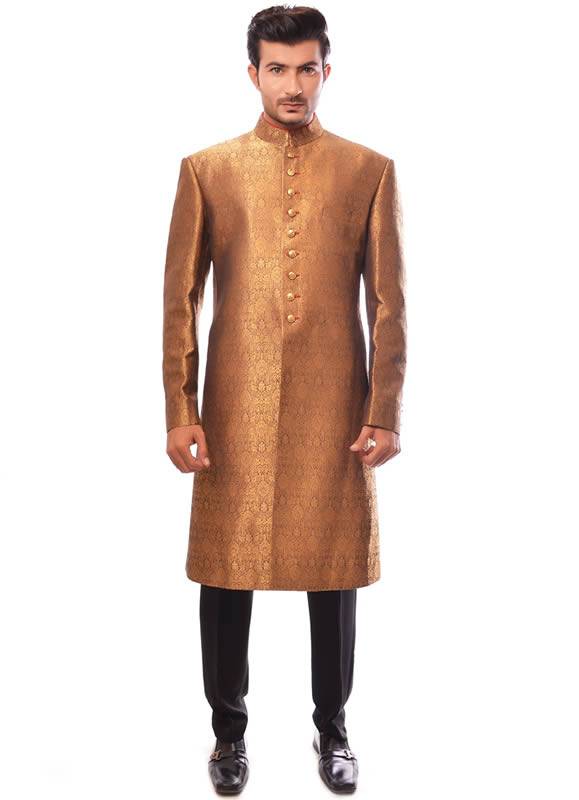 Gorgeous Jamawar Sherwani for Groom Newcastle London UK Mens Collection 2018