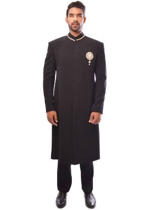 Stylish Black Sherwani Boston Massachusetts Mens Collection 2018