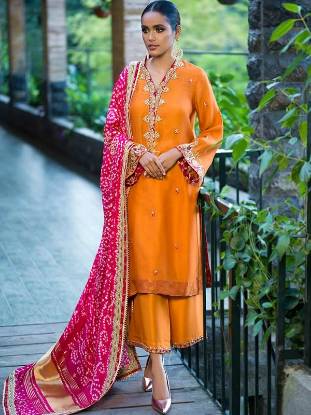 Low Priced Pakistani Party Wear with Bandhani Dupatta Deerfield Illinois USA