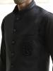 Black Velvet Monogram Waistcoat Croudon London UK Mens Waistcoats for Eid